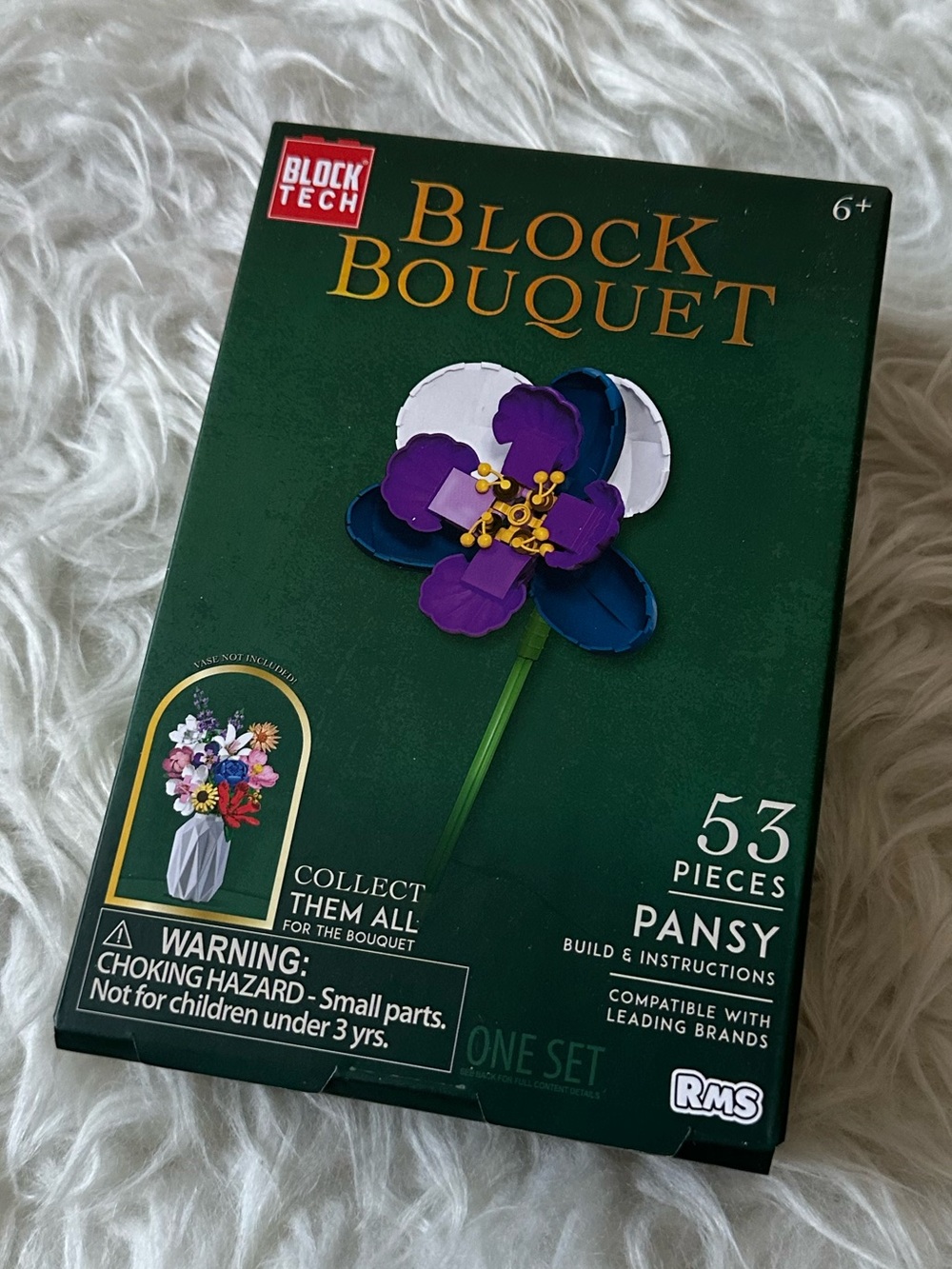 Block Bouquet Pansy Building Set